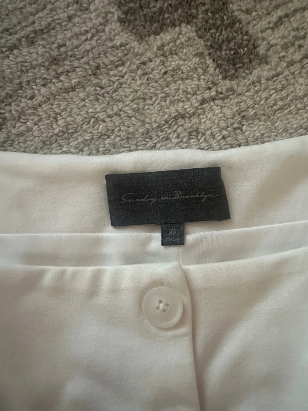 Anthropologie White Spaghetti Strap Button Front Tank